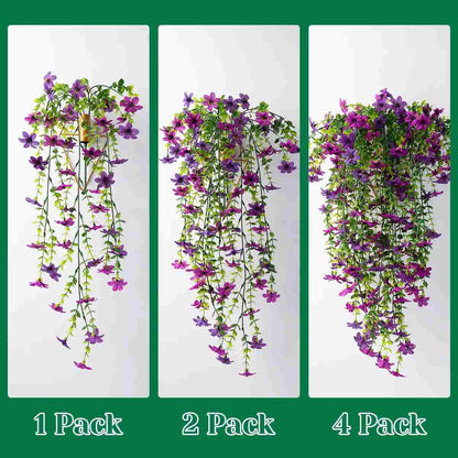 Outdoor Artificial Orchid Hanging Flowers 6-Pack