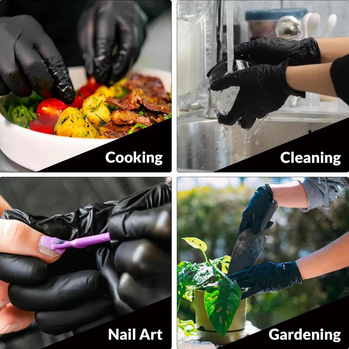 [BUY 1 GET 1 FREE] 6mil Black Nitrile Gloves 30-Count