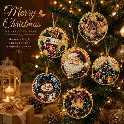 [BUY 1 GET 1 FREE] Christmas Diamond Painting Ornaments 6-Pack