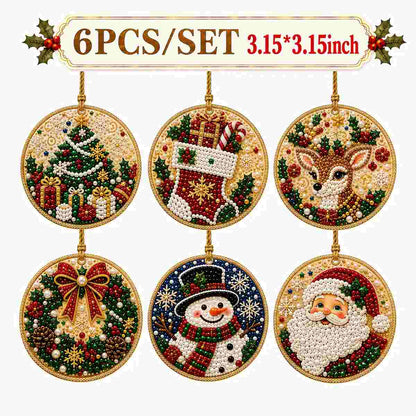 [BUY 1 GET 1 FREE] Christmas Diamond Painting Ornaments 6-Pack