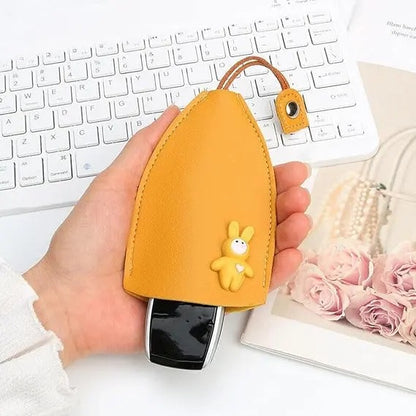 Cartoon Pull-Out Leather Key Case