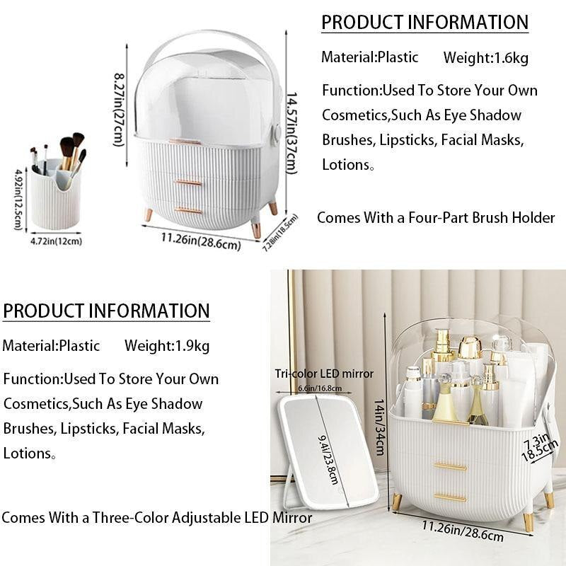 Portable Dustproof Makeup Organizer Box