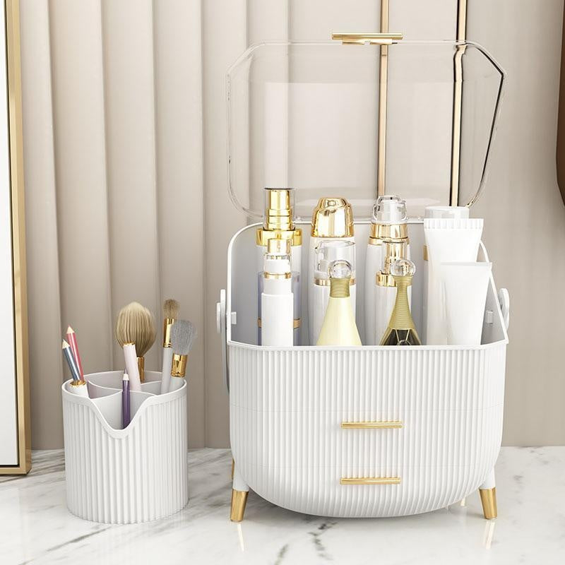 Portable Dustproof Makeup Organizer Box
