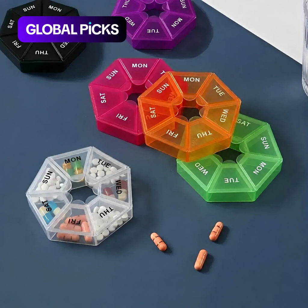 [BUY 1 GET 1 FREE] Mini 7-Compartment Weekly Pill Box