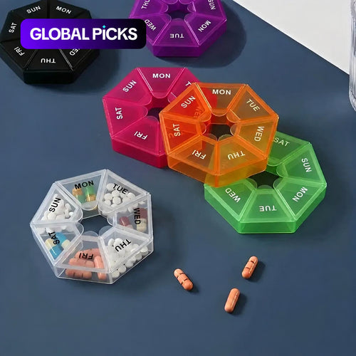 [BUY 1 GET 1 FREE] Mini 7-Compartment Weekly Pill Box