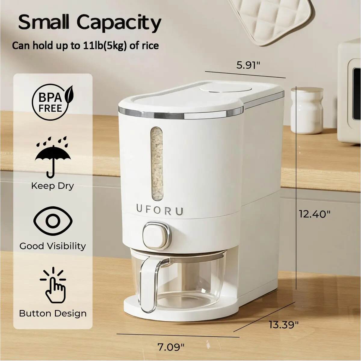 Airtight Pest-Block Grain & Spice Container