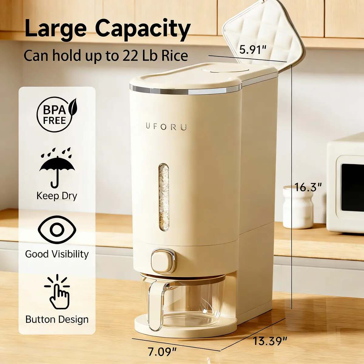 Airtight Pest-Block Grain & Spice Container