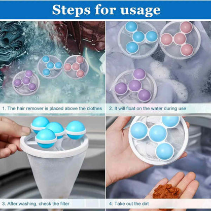 [BUY 1 GET 1 FREE] Pet Hair Catching Laundry Balls