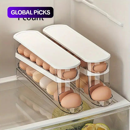 [BUY 1 GET 1 FREE] Clear Rolling Egg Storage Box