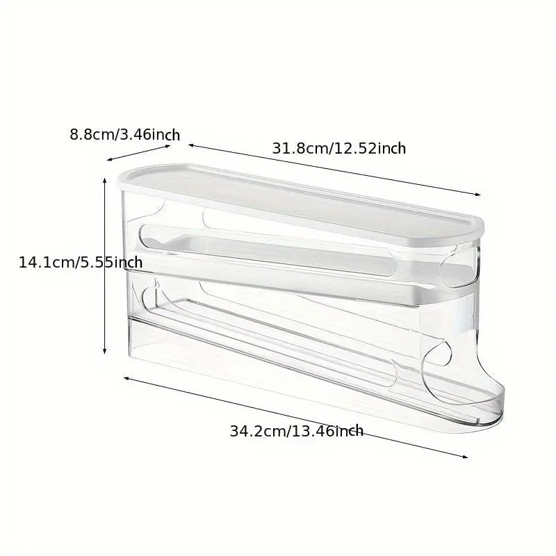 [BUY 1 GET 1 FREE] Clear Rolling Egg Storage Box