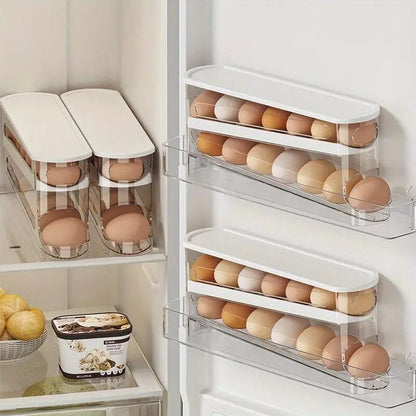 [BUY 1 GET 1 FREE] Clear Rolling Egg Storage Box