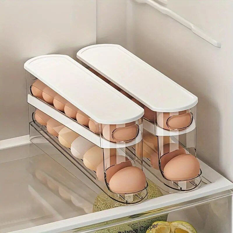 [BUY 1 GET 1 FREE] Clear Rolling Egg Storage Box