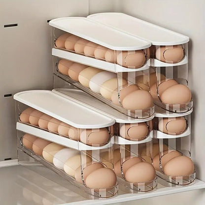 [BUY 1 GET 1 FREE] Clear Rolling Egg Storage Box