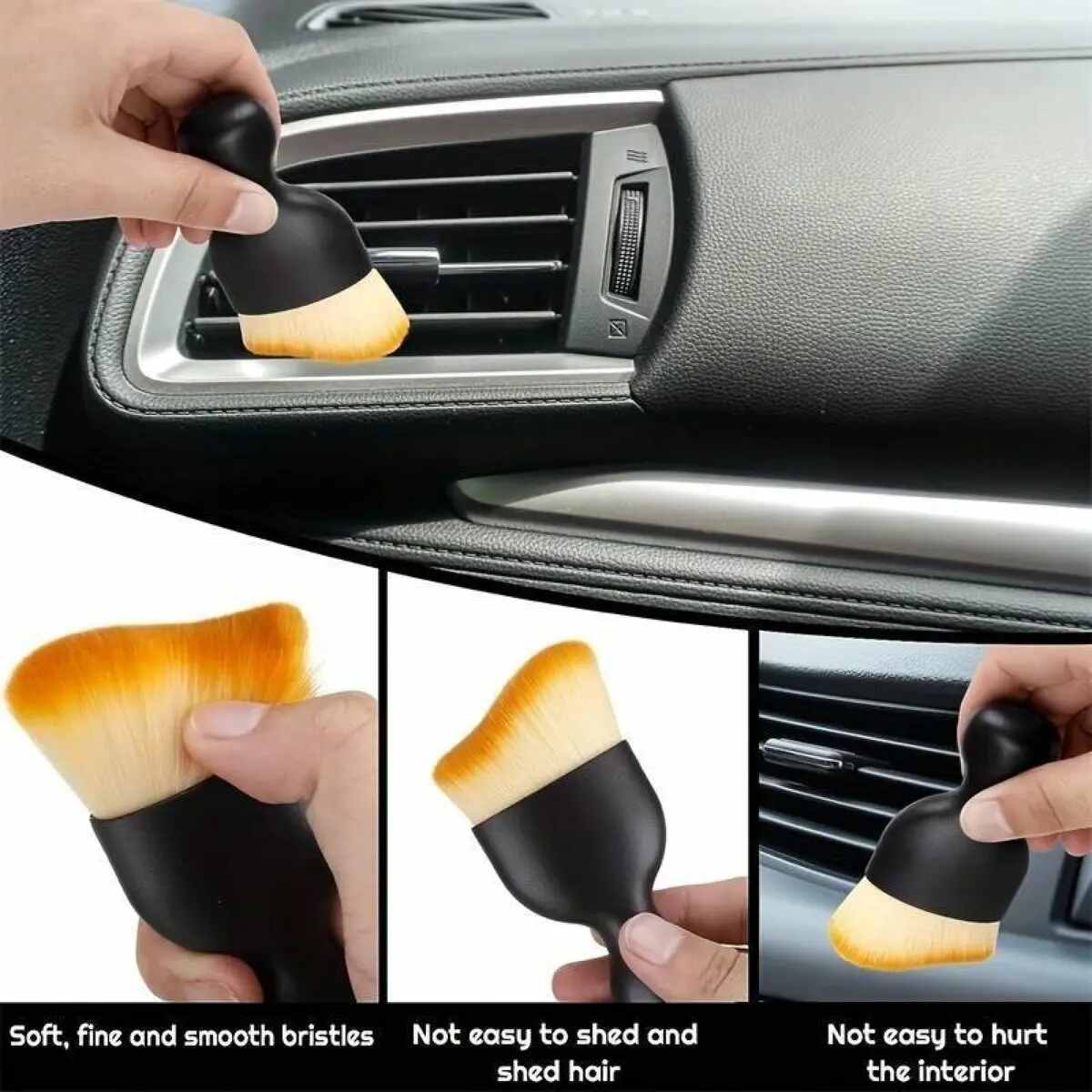 [BUY 1 GET 1 FREE] Car Interior Soft Cleaning Brushes 4-Pack