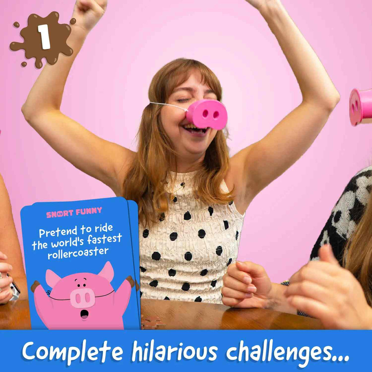 Funny Pig Snout Party Card Game