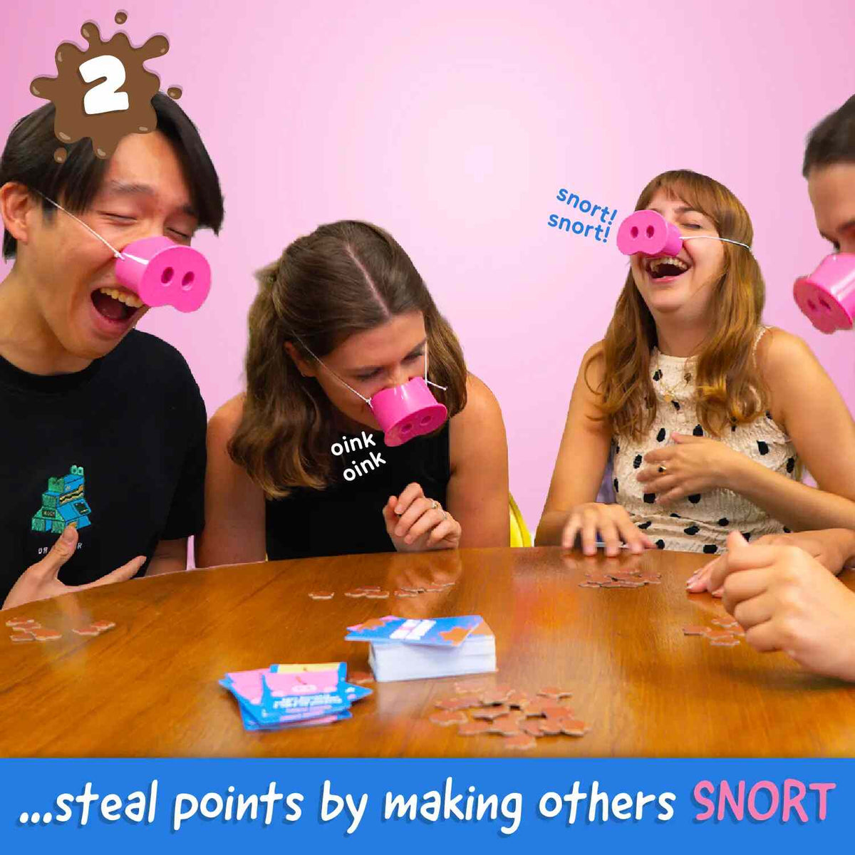 Funny Pig Snout Party Card Game