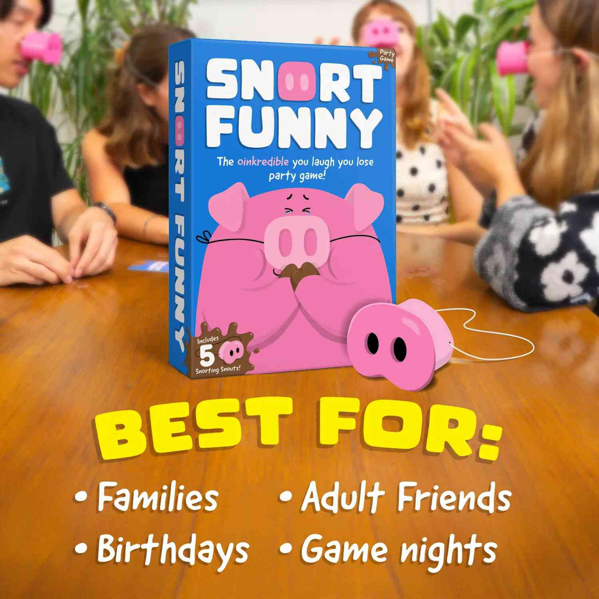 Funny Pig Snout Party Card Game