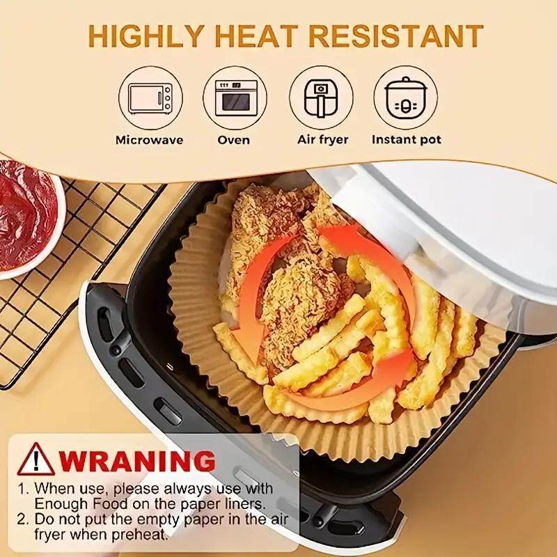 [BUY 1 GET 1 FREE] Rectangular Air Fryer Paper Liners 100-Pack