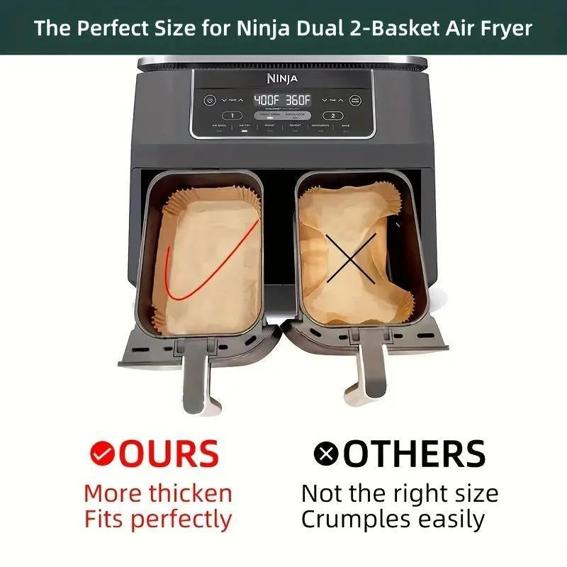 [BUY 1 GET 1 FREE] Rectangular Air Fryer Paper Liners 100-Pack
