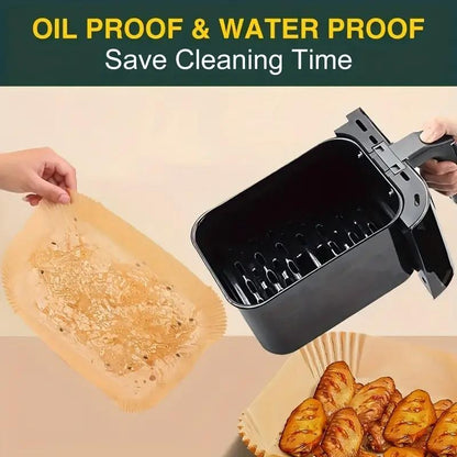 [BUY 1 GET 1 FREE] Rectangular Air Fryer Paper Liners 100-Pack