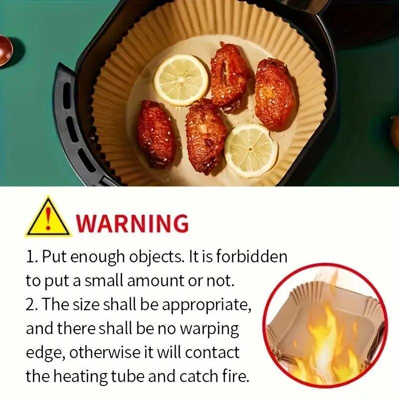 [BUY 1 GET 1 FREE] Rectangular Air Fryer Paper Liners 100-Pack