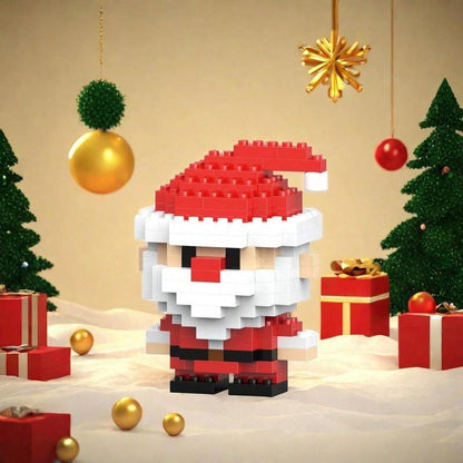 Santa Micro Building Blocks Ornament