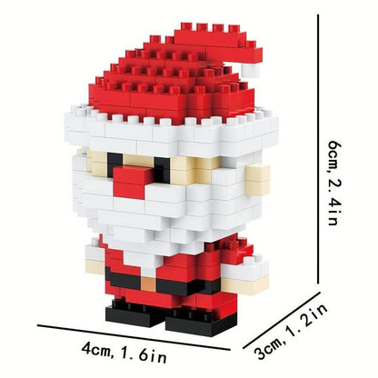 Santa Micro Building Blocks Ornament