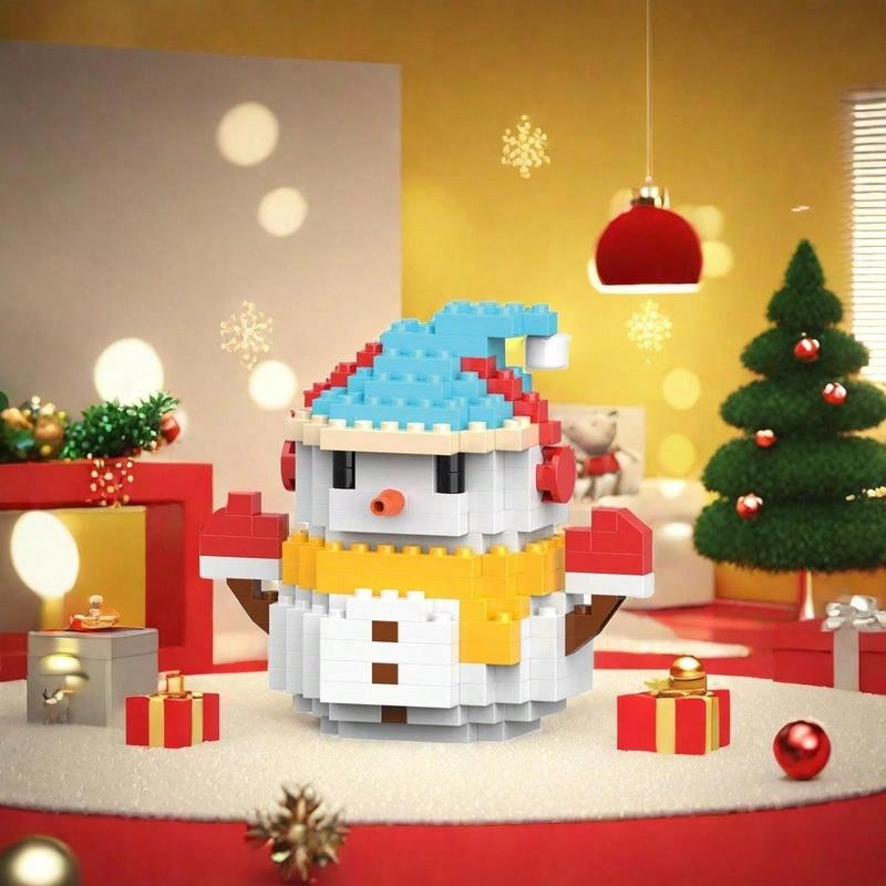 Santa Micro Building Blocks Ornament