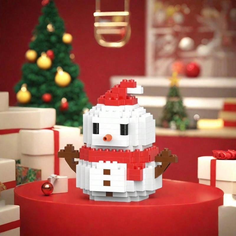 Santa Micro Building Blocks Ornament