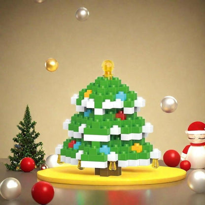 Santa Micro Building Blocks Ornament