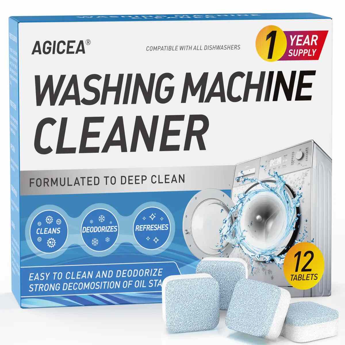 [BUY 1 GET 1 FREE] Washing Machine Cleaner Tablets