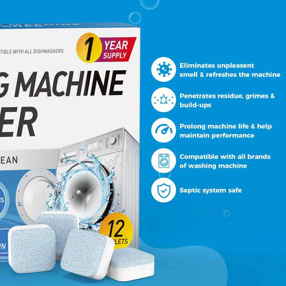 [BUY 1 GET 1 FREE] Washing Machine Cleaner Tablets