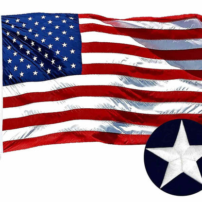 Heavy-Duty Embroidered American Flag