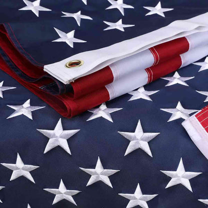 Heavy-Duty Embroidered American Flag