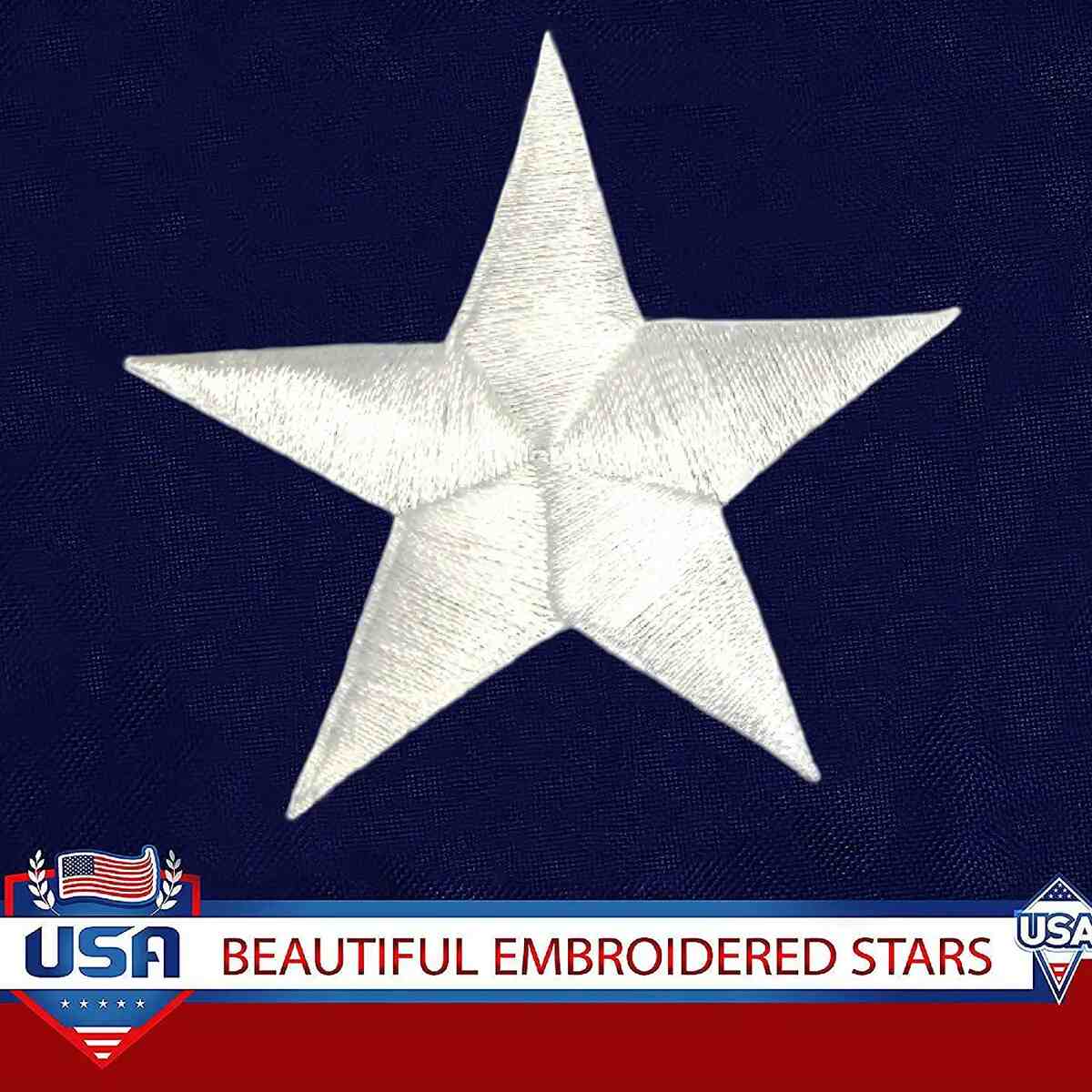 Heavy-Duty Embroidered American Flag