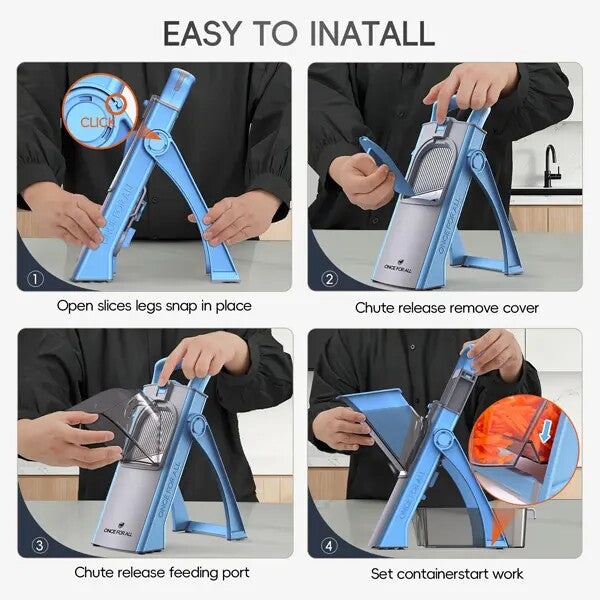 Foldable Safe Mandoline Slicer Plus