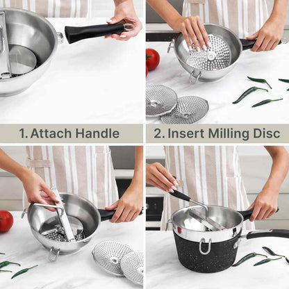 Hand Crank Stainless Steel Food Mill
