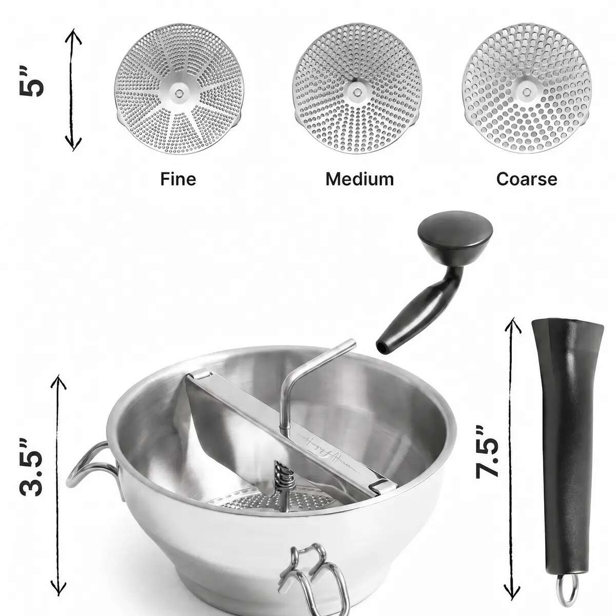 Hand Crank Stainless Steel Food Mill
