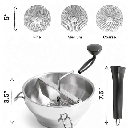 Hand Crank Stainless Steel Food Mill