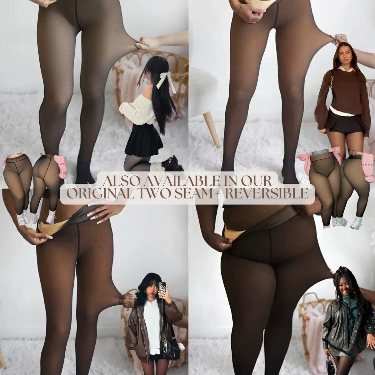 [BUY 1 GET 1 FREE] High-Waist Shaping Fleece Lined Tights