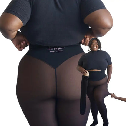 [BUY 1 GET 1 FREE] High-Waist Shaping Fleece Lined Tights