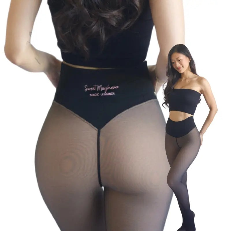 [BUY 1 GET 1 FREE] High-Waist Shaping Fleece Lined Tights