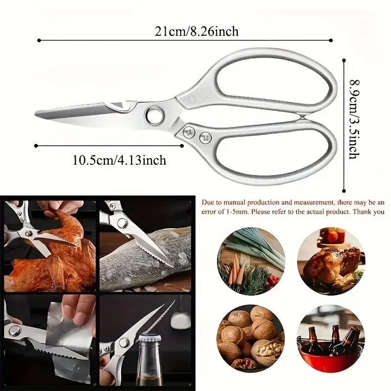 [BUY 1 GET 1 FREE] 304 Stainless Steel Heavy-Duty Kitchen Scissors