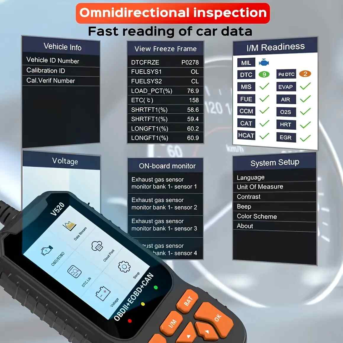 Live Data OBD2 Diagnostic Scanner
