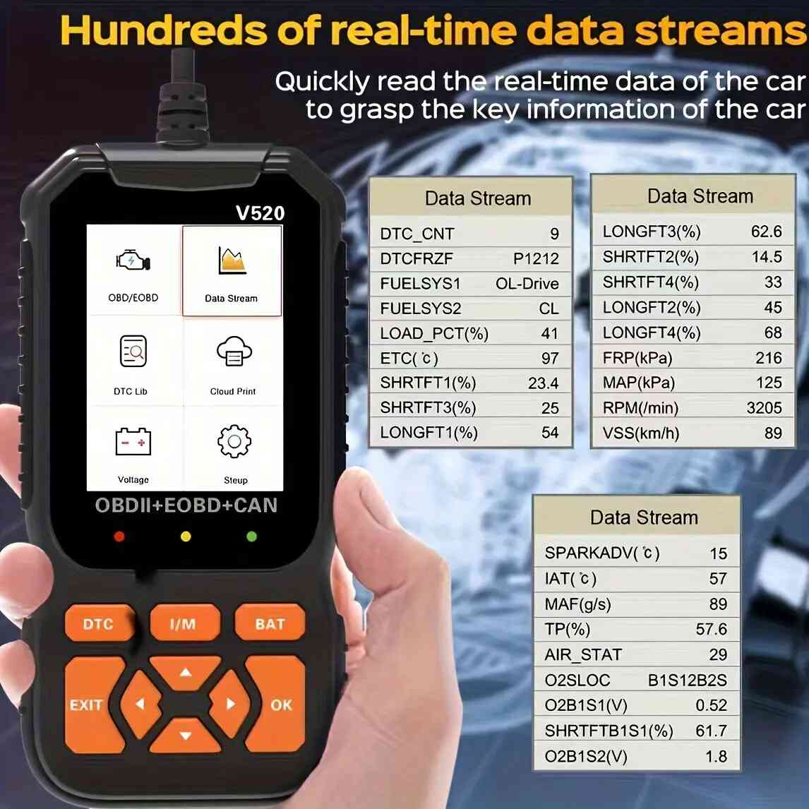 Live Data OBD2 Diagnostic Scanner