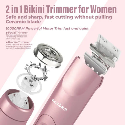 2-in-1 Flawless Shaver & Painless Bikini Trimmer