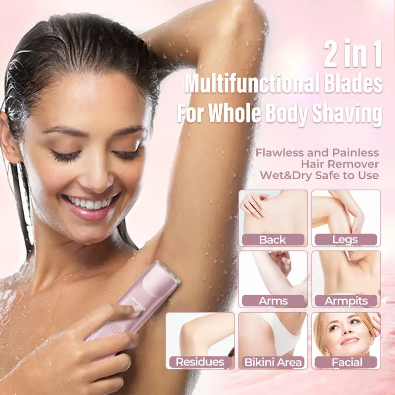 2-in-1 Flawless Shaver & Painless Bikini Trimmer