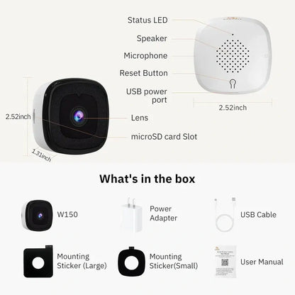 3MP 2K Window Camera,2.4GHz & 5GHz WiFi Indoor Cameras for Home Security with ChromaMax Al Color Night Vision