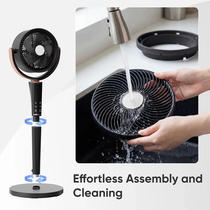 1050CFM High-Airflow Smart DC Pedestal Fan & Air Circulator
