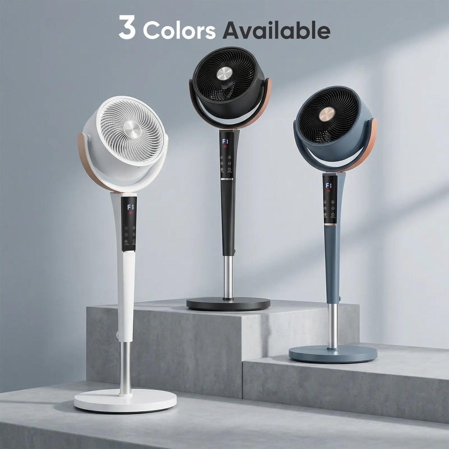 1050CFM High-Airflow Smart DC Pedestal Fan & Air Circulator